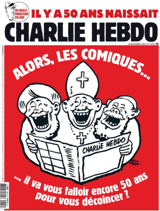 Le numéro de "Charlie Hebdo" paru le 18 novembre 2020. (CHARLIE HEBDO)