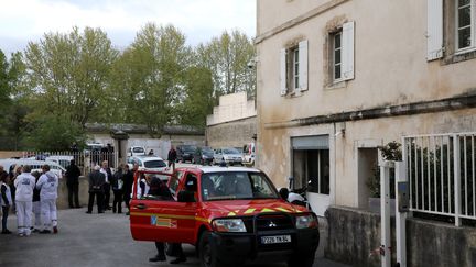 Les locaux de la police municipale d'Avignon où s'est produit le drame, vendredi 5 avril. (REY J?R?ME / MAXPPP)