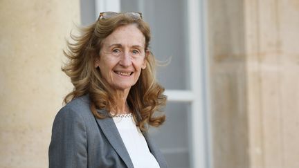 Nicole Belloubet quitte le palais de l'Elysée à Paris, le 30 janvier 2019. (LUDOVIC MARIN / AFP)