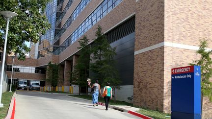 Une vue g&eacute;n&eacute;rale de l'h&ocirc;pital du Texas o&ugrave; un Lib&eacute;rien est mort, le 8 octobre 2014. (JOE RAEDLE / GETTY IMAGES NORTH AMERICA / AFP)