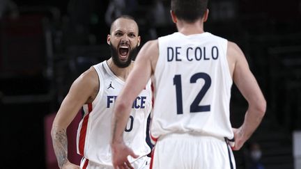 Evan Fournier&nbsp;lors&nbsp;de la demi-finale entre la France et la Slovénie, le 5 août (THOMAS COEX / AFP)