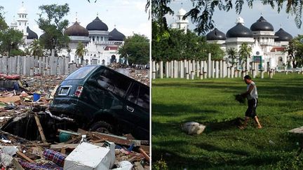 Décembre 2004 et décembre 2009
  (REUTERS/Beawiharta)