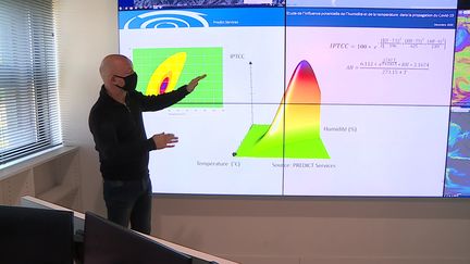 Une filiale de Météo-France a créé un index de potentiel de transmission du Covid-19 selon les conditions climatiques.&nbsp; (FRANCEINFO)