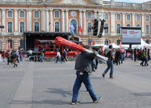 La place du Capitole (Toulouse), le 5 avril 2012. (AFP - Pascal Pavani)