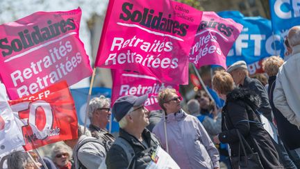 Une manifestation de retraités à Nantes (Loire-Atlantique), le 11 avril 2019. (ESTELLE RUIZ / NURPHOTO)