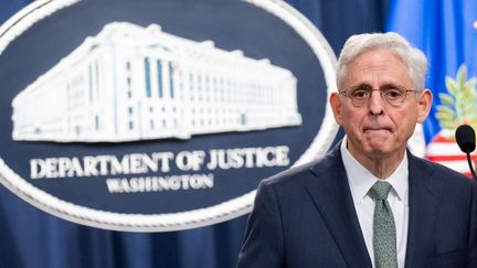 Le ministre de la Justice, Merrick Garland, prononce un discours lors d'une conférence de presse au ministère de la Justice à Washington, DC, le 10 octobre 2024. (SAUL LOEB / AFP)