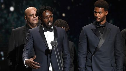 Le réalisateur Ladj Ly, le 28 février 2020, à Paris lors de la remise du César du meilleur film.&nbsp; (BERTRAND GUAY / AFP)