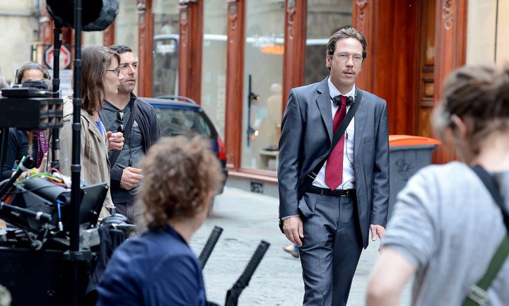 Reda Kateb pendant le tournage, à Rennes, de "Qui vive" de Marianne Tardieu.
 (PHOTOPQR/OUEST FRANCE)