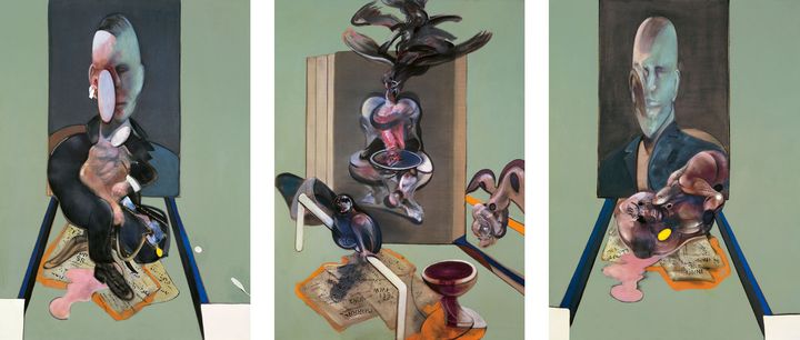 Francis Bacon, "Tritych", 1976, Collection privée (© The Estate of Francis Bacon /All rights reserved / Adagp, Paris and DACS , London 2019 © The Estate of Francis Bacon. All rights reserved. DACS /Artimage 2019. Photo: Prudence Cuming Associates Ltd)