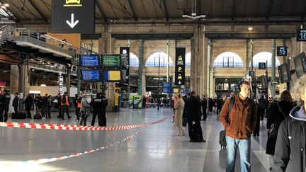 La gare du Nord à Paris, le 11 janvier 2023, après que six personnes ont été blessées par un homme. (ESRA TASKIN / ANADOLU AGENCY / AFP)