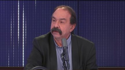 Philippe Martinez, secrétaire général de la CGT, était l'invité de franceinfo lundi 18 janvier. (FRANCEINFO / RADIO FRANCE)