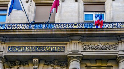 Le siège de la Cour des comptes, à Paris, le 11 novembre 2021. (ERIC BERACASSAT / HANS LUCAS / AFP)