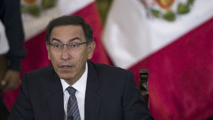 Martin Vizcarra, le président péruvien, à Lima, le 5 juin 2018. (CRIS BOURONCLE / AFP)