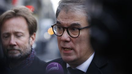 Le Premier secrétaire du PS, Olivier Faure, à Paris, le 10 décembre 2024. (DANIEL PERRON / HANS LUCAS / AFP)