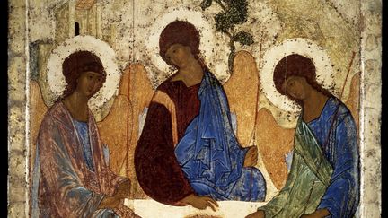 Le tableau "La Sainte Trinité" d'Andrei Rublev. (LEEMAGE VIA AFP)