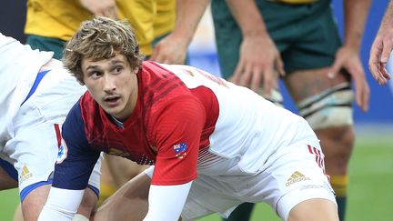 Le demi de mêlée de l'équipe de France Baptiste Serin, lors du test-match contre l'Australie, le 19 novembre 2016, au Stade de France (Seine-Saint-Denis). (JEAN CATUFFE / GETTY IMAGES EUROPE)