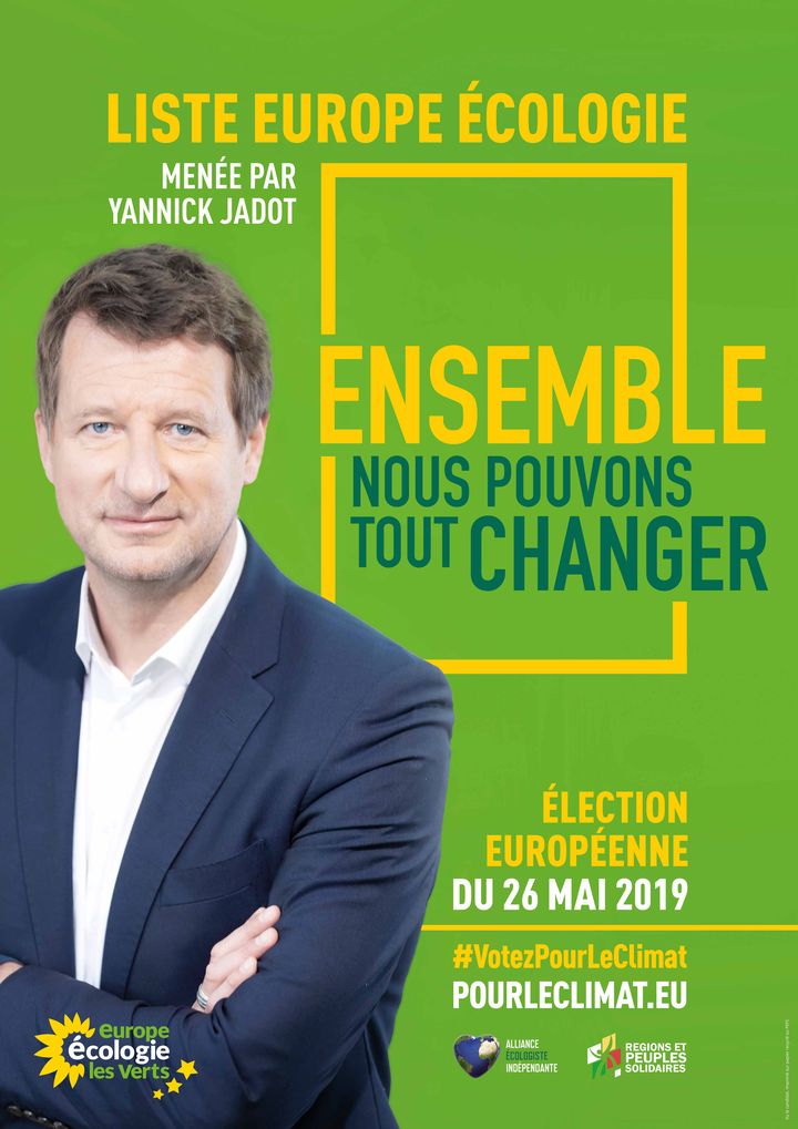 L'affiche de la liste Europe Écologie-les Verts pour les européennes 2019. (FRANCEINFO)