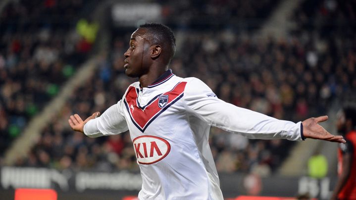 Henri Saivet, buteur avec Bordeaux &agrave; Rennes, le 12 janvier 2013. (DAMIEN MEYER / AFP)