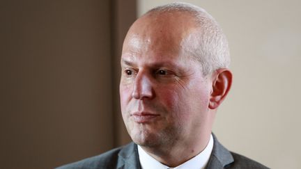 Le directeur général de la Santé, Jérôme Salomon, lors d'une conférence de presse, à Paris, le 18 février 2020. (LUDOVIC MARIN / AFP)