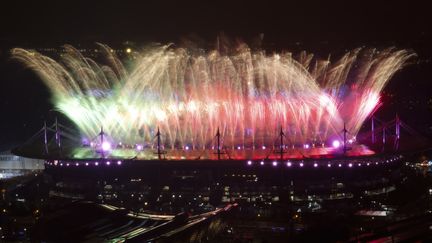 Et le Stade de France s'est enflammé une ultime fois, avant de clore définitivement Paris 2024. (IAN LANGSDON / AFP)