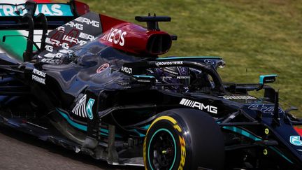 Lewis Hamilton est arrivé en tête des essais libres 2 du grand prix d'Emilie-Romagne, le 16 avril 2021 (FLORENT GOODEN / DPPI MEDIA)