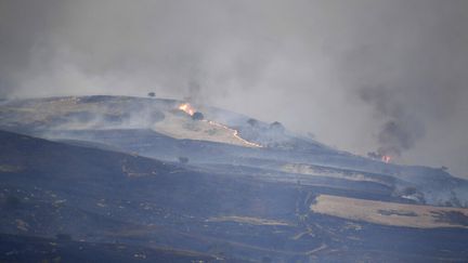 Un incendie près de Parlerme en Sicile (Italie) le 10 août 2021. (SALVATORE CAVALLI / AP)