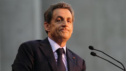 Nicolas Sarkozy, candidat &agrave; la pr&eacute;sidence de l'UMP, en meeting &agrave; Boulogne-Billancourt (Hauts-de-Seine), le 25 novembre 2014. (CITIZENSIDE / FRANÇOIS LOOCK / AFP)