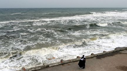 La mer Noire vue depuis la côte d'Odessa, en Ukraine, le 29 mars 2024. (YULII ZOZULIA / NURPHOTO / AFP)