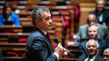 Gérald Darmanin, le 11 octobre 2023. (XOSE BOUZAS / HANS LUCAS)