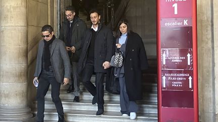 Le chanteur marocain Saad Lamjarred à la cour d'assises de Paris, le 20 février 2023. (SYLVIE CORBET / AP / SIPA)