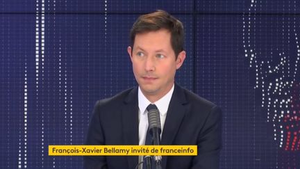 L'eurodéputé LR François-Xavier Bellamy, invité du "8h30 franceinfo", samedi 26 septembre. (FRANCEINFO / RADIOFRANCE)