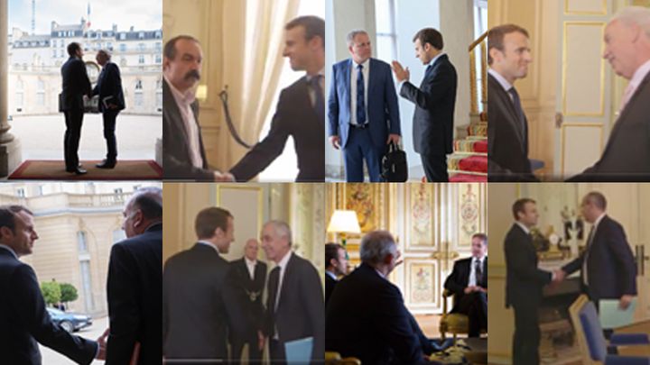 Photos sur le compte Twitter d'Emmanuel Macron. (CAPTURE D'ECRAN TWITTER)