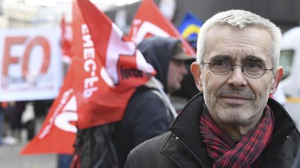 Yves Veyrier, le secrétaire général de Force ouvrière, le 7 février 2019 à Paris. (ALAIN JOCARD / AFP)