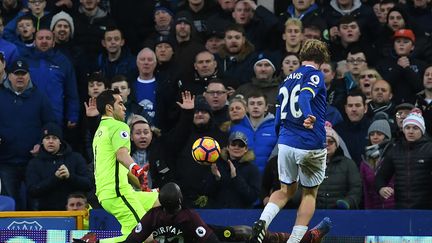 Tom Davies, 18 ans, auteur du troisième but d'Everton (PAUL ELLIS / AFP)