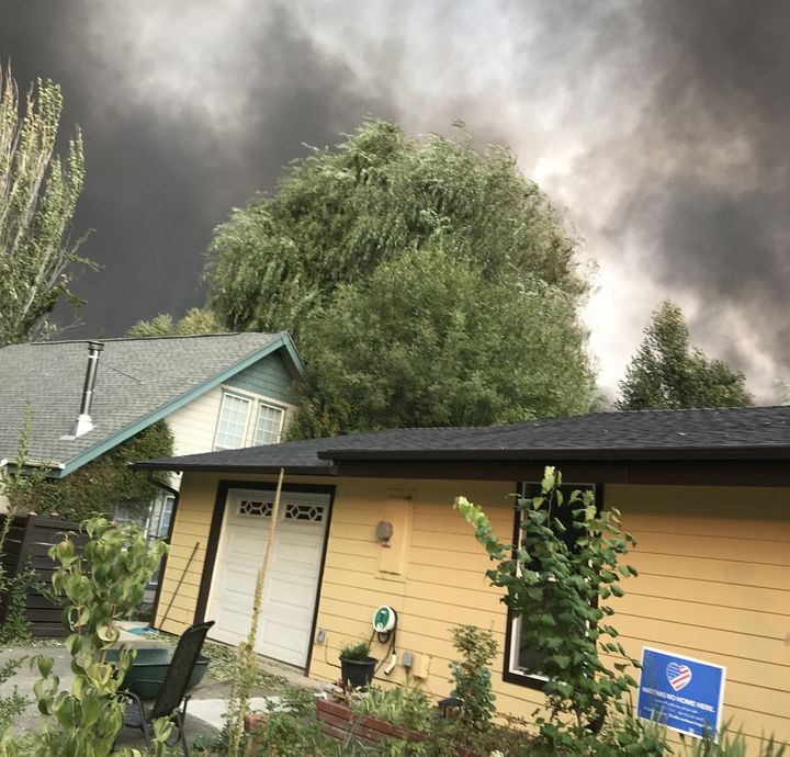 La maison de Fredric et Carol à Talent,&nbsp;le 8 septembre 2020, avant que&nbsp;l'incendie ne&nbsp;frappe la petite ville de l'Oregon. (FRANCEINFO)