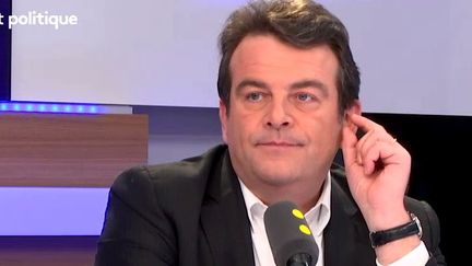 Thierry Solère était l'un des invités de Tout est politique, lundi 11 décembre sur franceinfo.&nbsp; (FRANCEINFO / RADIOFRANCE)