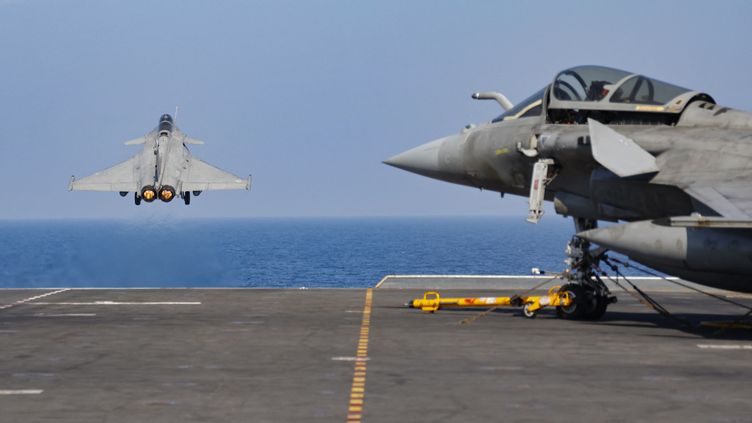 French Rafale planes will be used in the exercises (illustration).  (LUDOVIC MARIN / POOL / AFP)