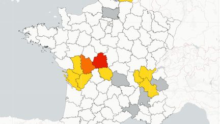 11 départements ont pris des mesures de restriction d'eau en France.&nbsp; (STEPHANIE BERLU / RADIO FRANCE)