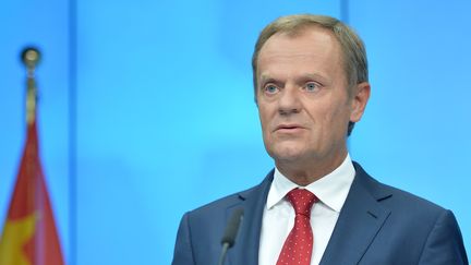 Le pr&eacute;sident du Conseil europ&eacute;en, Donald Tusk, au si&egrave;ge de l'UE, &agrave; Bruxelles, le 29 juin 2015. (DURSUN AYDEMIR / ANADOLU AGENCY / AFP)