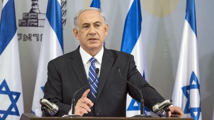 Le Premier ministre isra&eacute;lien&nbsp;Benjamin Netanyahu, &agrave; Tel Aviv (Isra&euml;l), le 14 juin 2014. (JACK GUEZ / AFP)