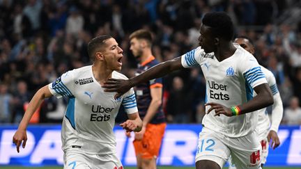 L'OM de Bamba Dieng et Amine Harit s'est aisément défait de Montpellier, dimanche. (CHRISTOPHE SIMON / AFP)