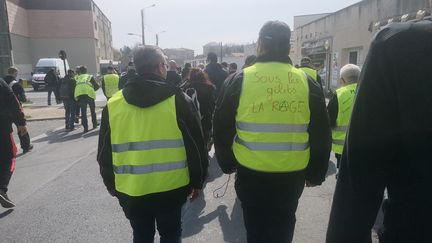 Manifestation de "gilets jaunes" à Rethel (Ardennes), le 6 avril 2019 (photo d'illustration). (THOMAS COIGNAC / FRANCE-BLEU CHAMPAGNE)