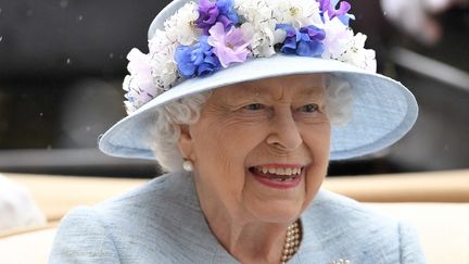 La reine britannique Elizabeth II, le 19 juin 2019, à Ascot, près de Londres (Royaume-Uni). (DANIEL LEAL / AFP)