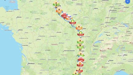 L'appli Essence / Gasoil NOW (ici sur iPad) indique le prix de l'essence au litre, tout au long de votre trajet. (Essence / Gasoil NOW)
