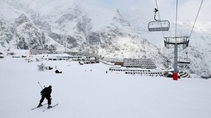 La station de Piau-Engaly, dans les Hautes-Pyrénées, le 28 février 2008. (MAXPPP)