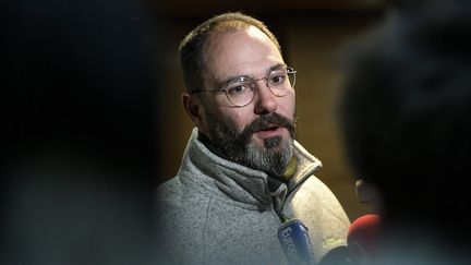 François Devaux lors du procès du père Preynat, le 14 janvier 2020.&nbsp; (MAXIME JEGAT / MAXPPP)