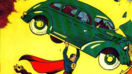 Le numéro 1 d'"Action Comics" où apparaissait en 1938 la première aventure de "Superman" (détail)
 (DR)