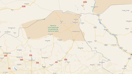 Quarante-sept personnes ont été tuées dans une probable attaque jihadiste, mercredi 18 août à proximité de Gorgadj, dans le nord du Burkina Faso. (GOOGLE MAPS)