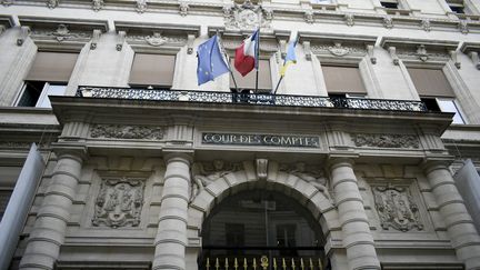 La façade de la Cour des comptes à Paris, le 13 septembre 2023. (MAGALI COHEN / HANS LUCAS / AFP)