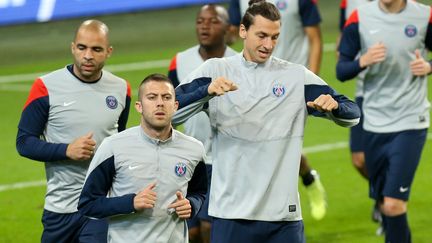 Alex et Jérémy Ménez (PSG).  (VIRGINIE LEFOUR / BELGA MAG)